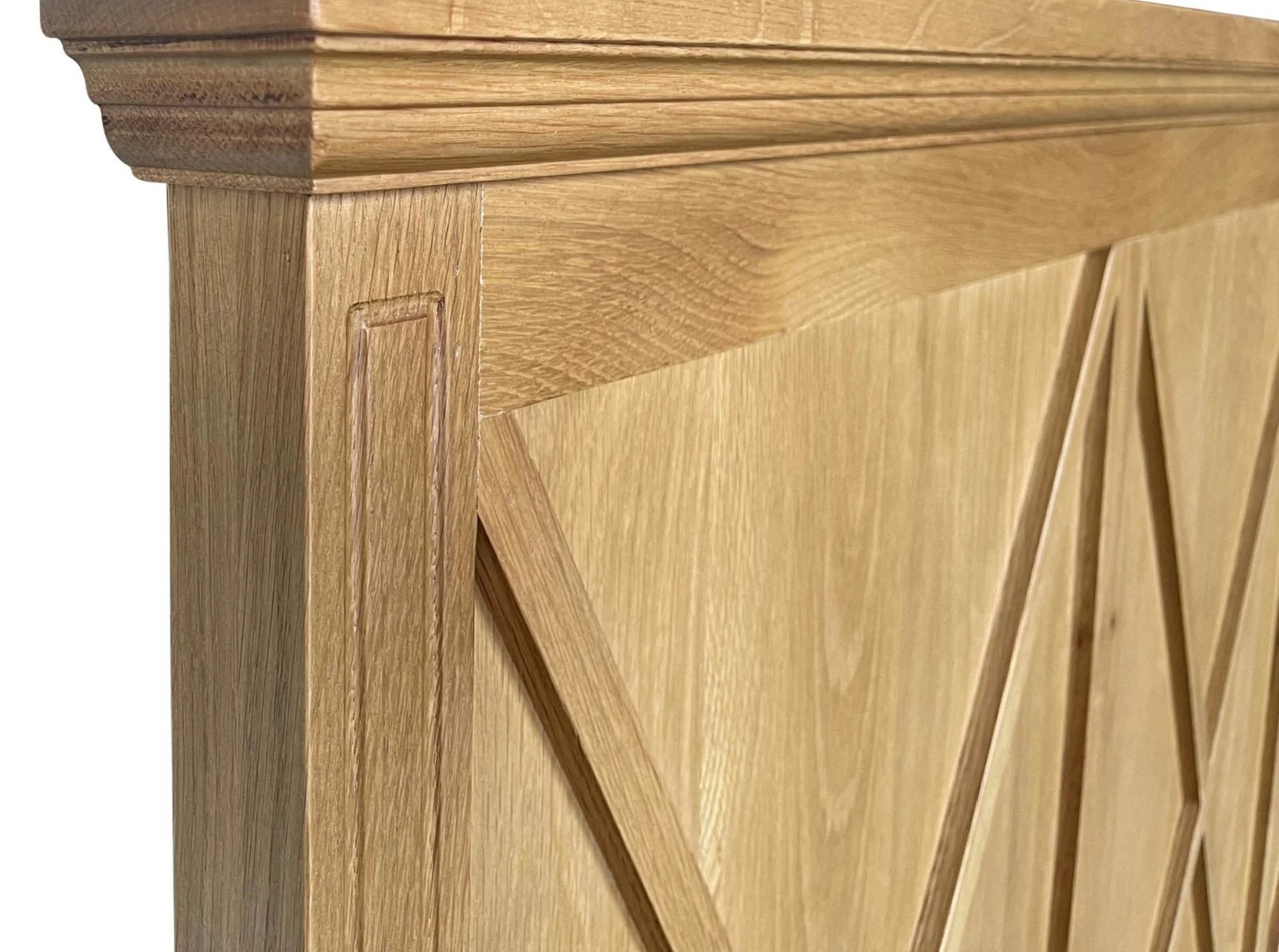"Drifting" Hamptons Style King Size Headboard Natural Oak, 189cmW x 7cmD x 140cmH (RRP $1699) - Image 3