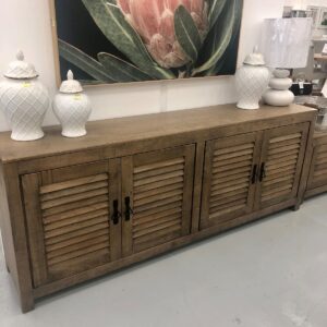 "Plantation" Resort Style Timber Sideboard Buffet, 200cmL x 40cmD x 77cmH (RRP $2999)