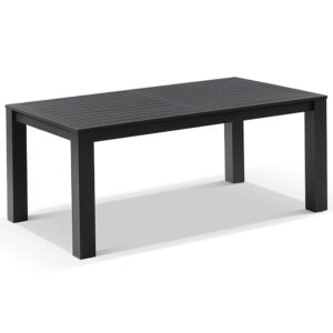 "Hawaii" Aluminium Outdoor Hamptons Style Dining Table Charcoal, 180cm x 100cm (RRP $1499)
