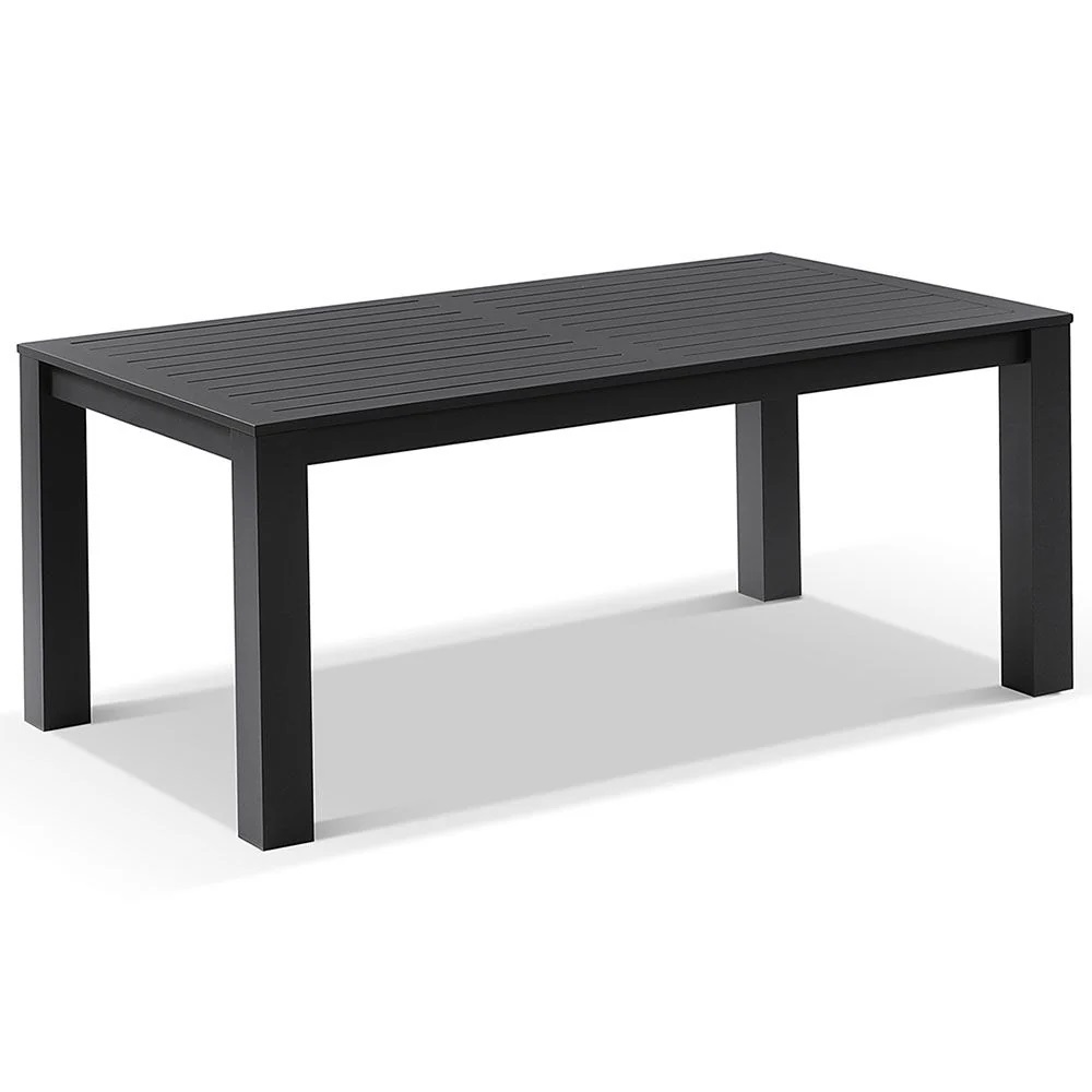 "Hawaii" Aluminium Outdoor Hamptons Style Dining Table Charcoal, 180cm x 100cm (RRP $1499)