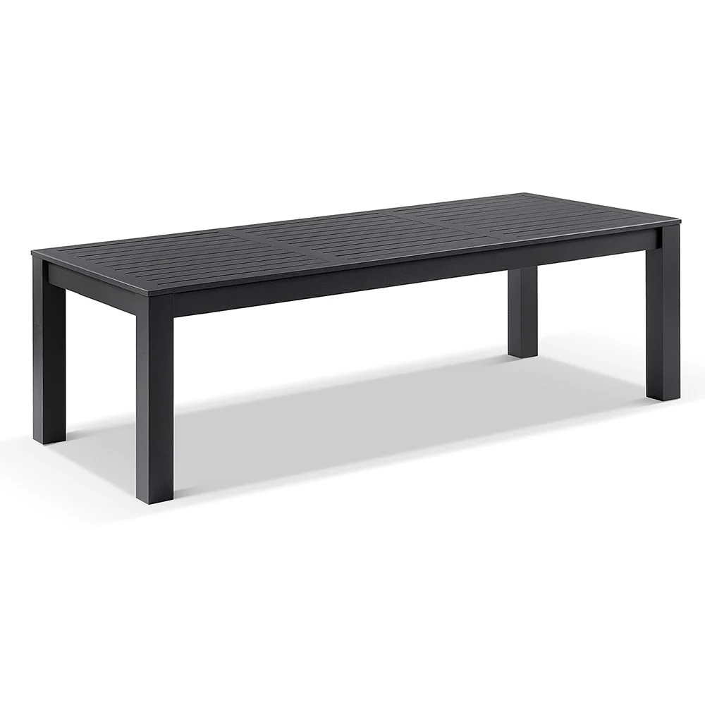 "Hawaii" Outdoor Resort Hamptons Style Aluminium Dining Table Charcoal, 250cm x 100cm (RRP $1999)