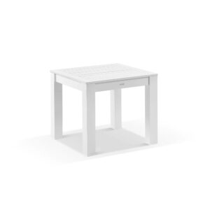 "Hawaii" Aluminium Outdoor Resort Hamptons Style Square Dining Table White, L90cm x W90cm x H76cm (RRP $999)