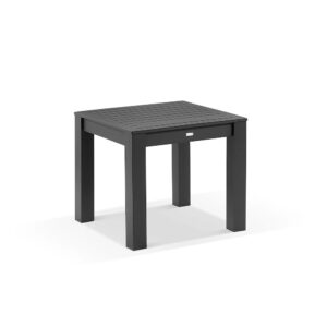 "Hawaii" Aluminium Outdoor Resort Hamptons Style Square Dining Table Charcoal, L90cm x W90cm x H76cm (RRP $999)
