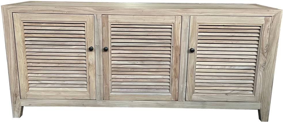 NEW YEAR SALE!! "Byron" Recycled Elm 3 Louvre Door Tall TV Entertainment Unit, 160cm x 40cm x 70cm (RRP $1999)