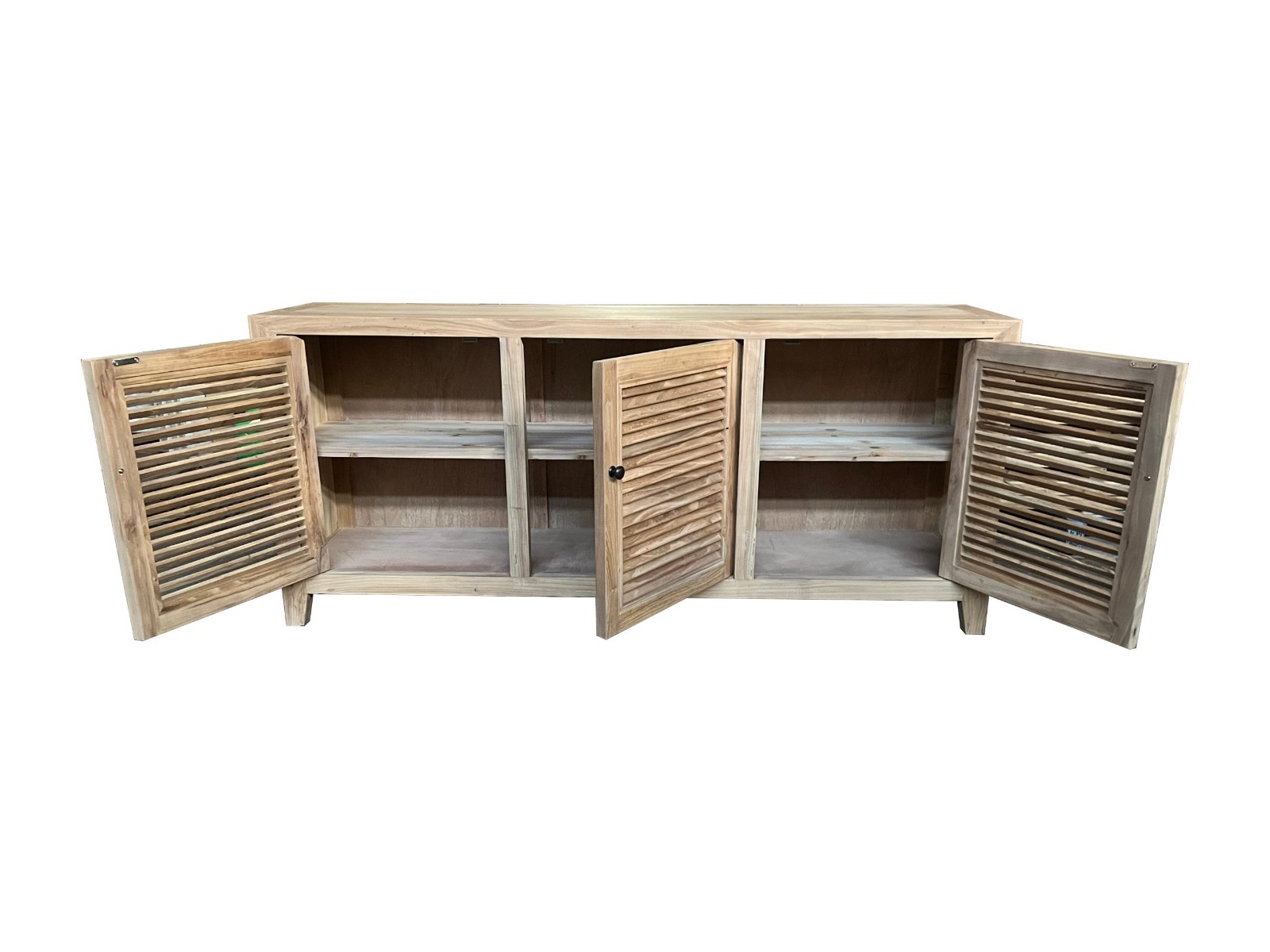 NEW YEAR SALE!! "Byron" Recycled Elm 3 Louvre Door Tall TV Entertainment Unit, 160cm x 40cm x 70cm (RRP $1999) - Image 2