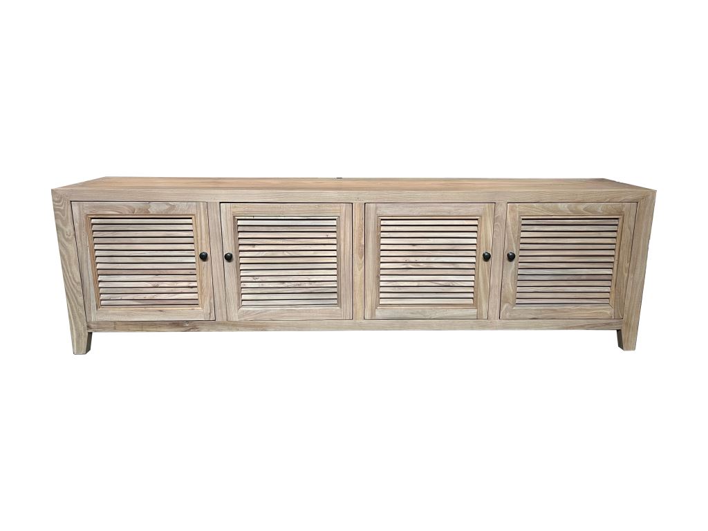 NEW YEAR SALE!! "Byron" Coastal Style 4 Door Entertainment TV Unit Recycled Elm, 200cm x 40cm x 58cmH (RRP $2199)