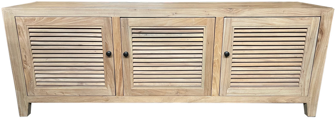 "Byron" Coastal Style 3 Door Entertainment TV Unit Recycled Elm, 160cm x 40cm x 58cmH (RRP $1799)