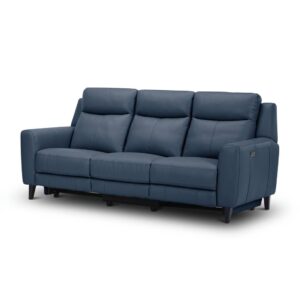 wp-image-tigress-45851.jpg "Newport" Superior Comfort Premium Quality Leather 3 Seater Lounge with 2 Electric Recliners, Marine Blue W220 x D97 x H102 CM (RRP $3999)
