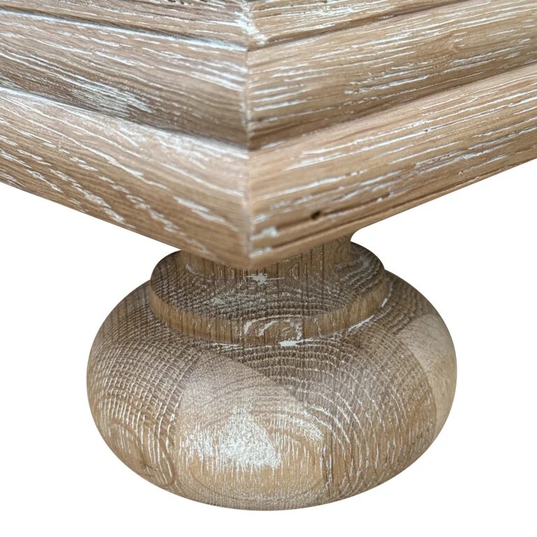 "South Hampton" Hamptons Style Solid Oak Timber 3 Drawer Tallboy, Whitewashed Oak 107cmW x 46cmD x 91cmH (RRP $2199) - Image 3