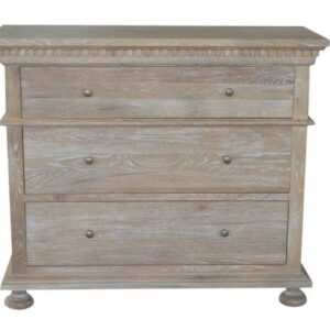 wp-image-tigress-45889.jpg "South Hampton" Hamptons Style Solid Oak Timber 3 Drawer Tallboy, Whitewashed Oak 107cmW x 46cmD x 91cmH (RRP $2199)