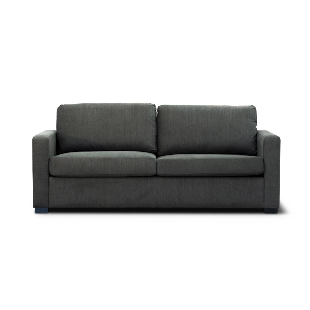"Broadbeach" 3 Seater Sofa Bed Lounge with Queen Memory Foam Mattress, Charcoal W207 x D90 x H90 CM (RRP $1799)