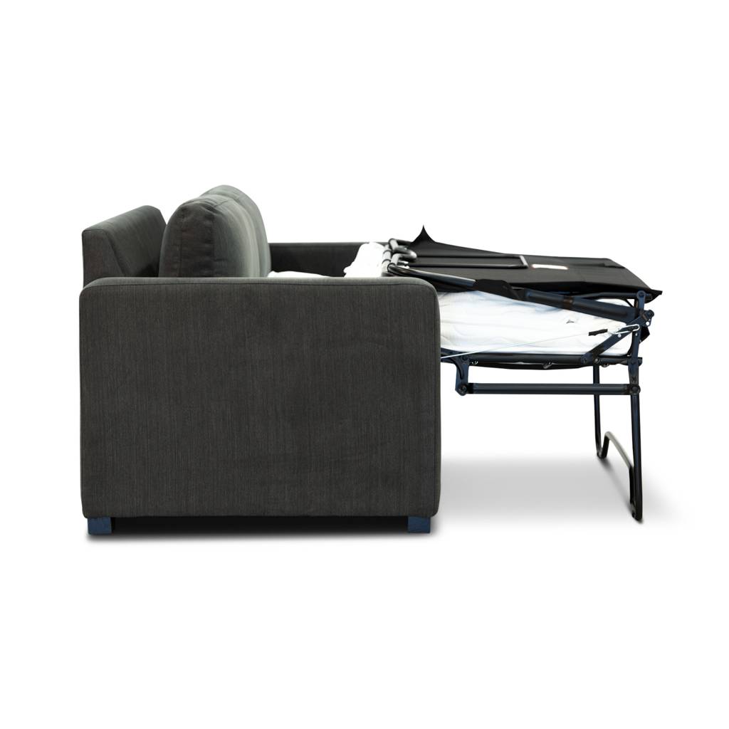 "Broadbeach" 3 Seater Sofa Bed Lounge with Queen Memory Foam Mattress, Charcoal W207 x D90 x H90 CM (RRP $1799) - Image 5