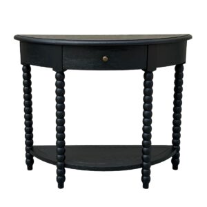 wp-image-tigress-45991.jpg "Bobbin" Hamptons Style Timber Curved Hall Console Table Black, 100cmW x 35cmD x 81cmH (RRP $1299)