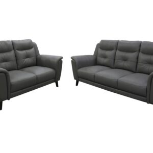 wp-image-tigress-45997.jpg "Miami" Superior Comfort Premium Quality Leather 3 Seater + 2 Seater Lounge, Gunmetal (RRP $4499)