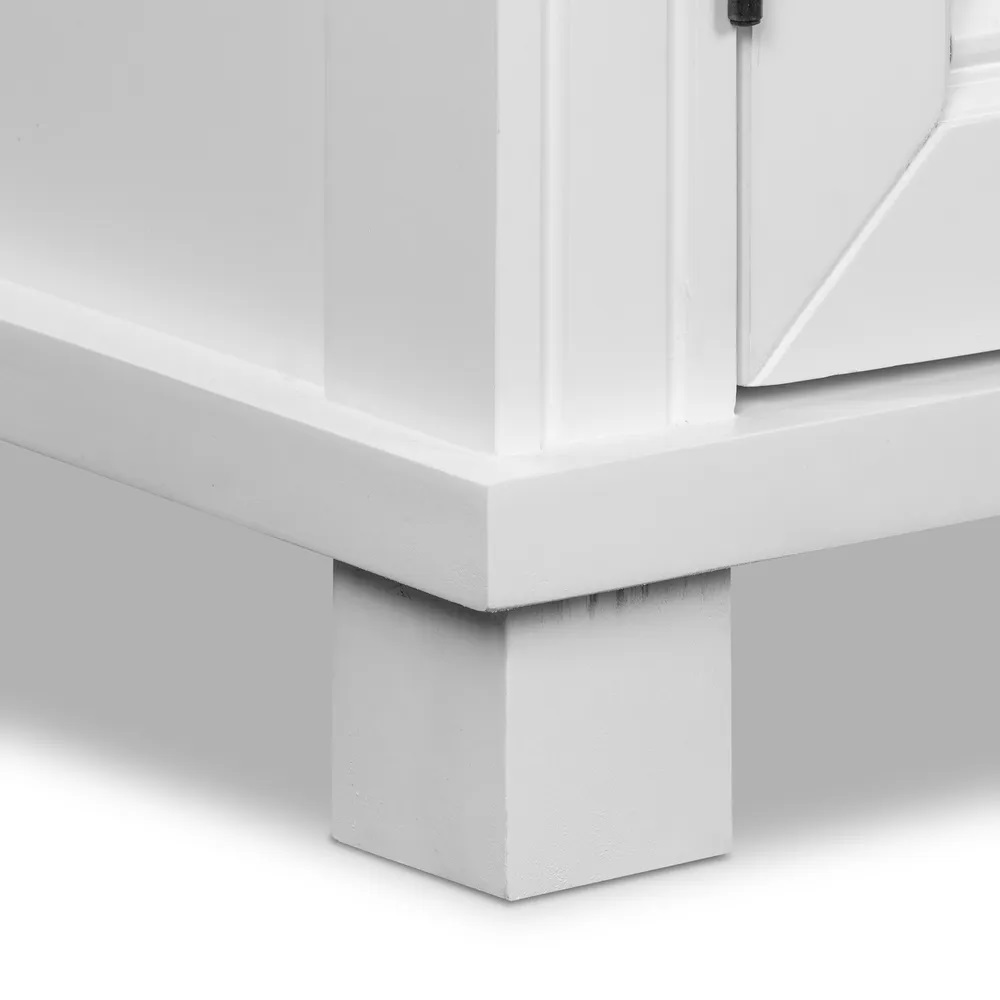 West Beach Hamptons Media Unit White Large, L 220cm W 45cm H 61cm (RRP $1999) - Image 5