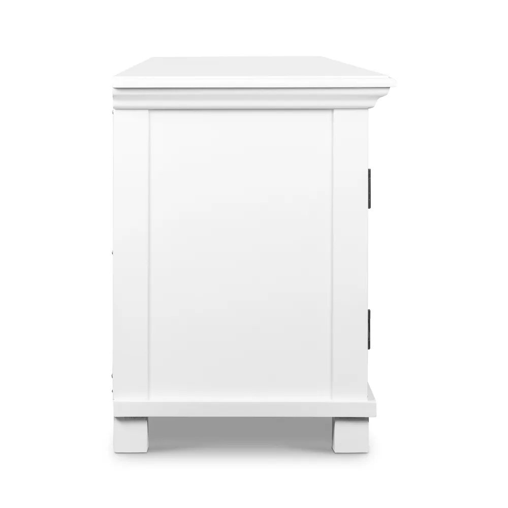 West Beach Hamptons Media Unit White Large, L 220cm W 45cm H 61cm (RRP $1999) - Image 6
