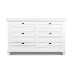 West Beach Chest of 6 Drawers White, L 140cm W 45cm H 82cm (RRP $1999)