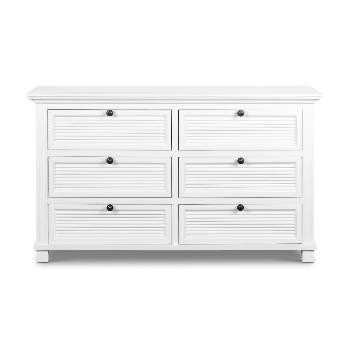 West Beach Chest of 6 Drawers White, L 140cm W 45cm H 82cm (RRP $1999)