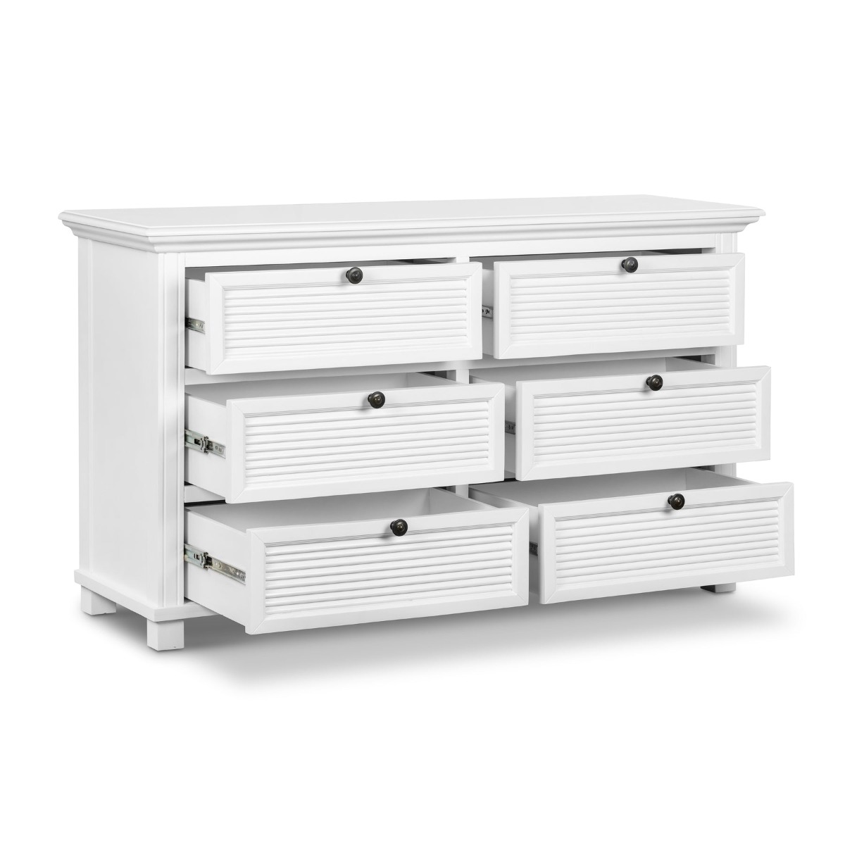 West Beach Chest of 6 Drawers White, L 140cm W 45cm H 82cm (RRP $1999) - Image 5