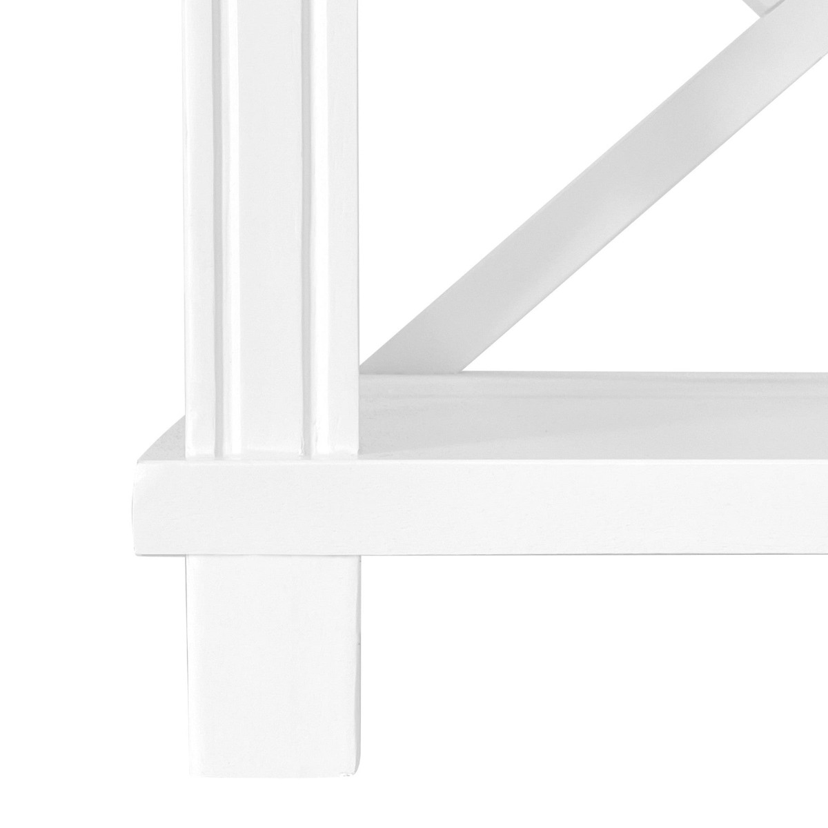 West Beach Hamptons Bedside Table W/Drawer White, W60 cm D40 cm H 65cm (RRP $499) - Image 9