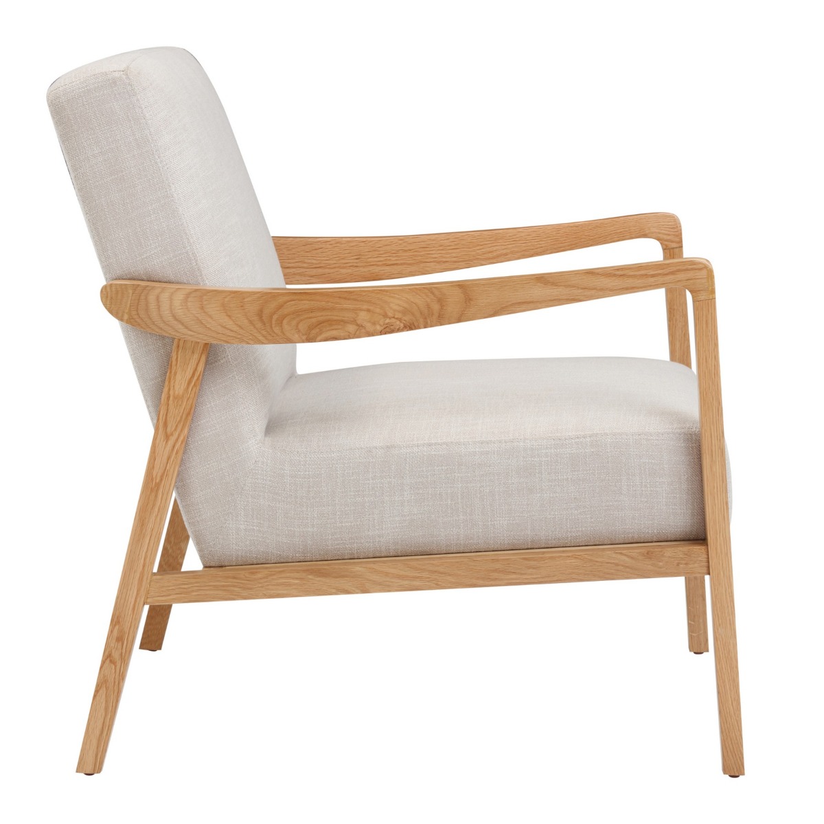 Preston Armchair Ash Natural Fabric, W 76cm x D 84cm x H 86cm (RRP $999) - Image 4