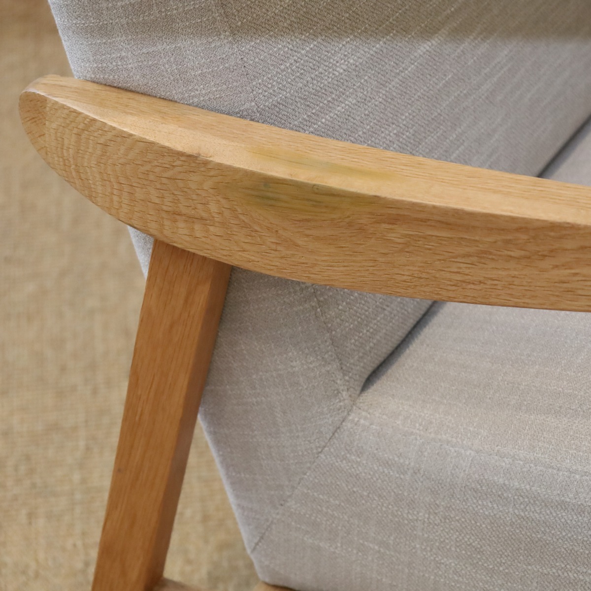 Preston Armchair Ash Natural Fabric, W 76cm x D 84cm x H 86cm (RRP $999) - Image 5