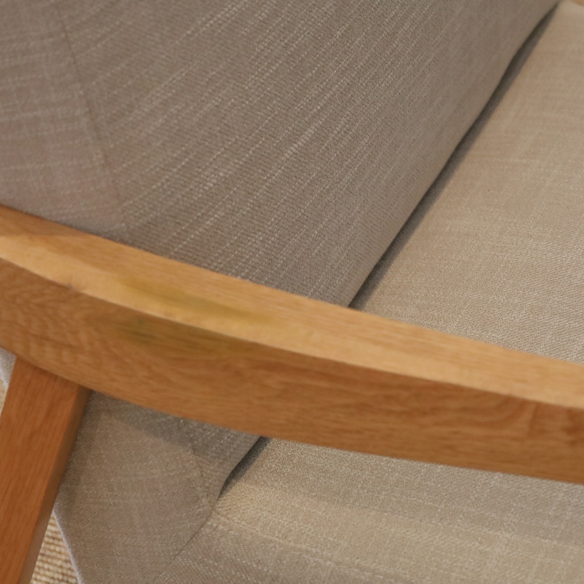 Preston Armchair Ash Natural Fabric, W 76cm x D 84cm x H 86cm (RRP $999) - Image 6