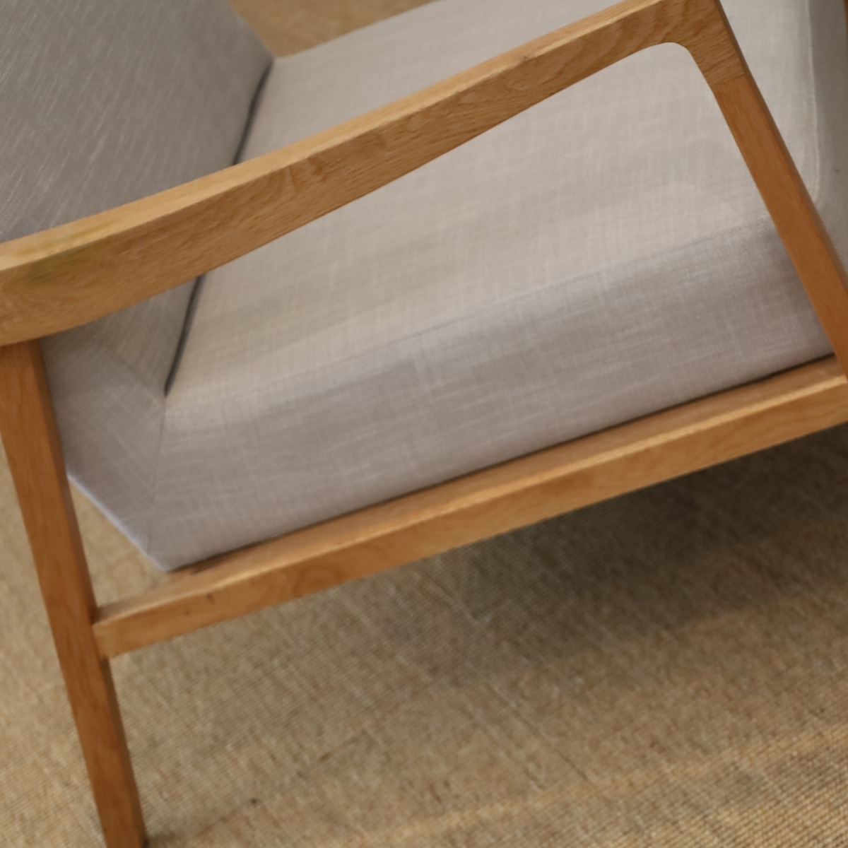 Preston Armchair Ash Natural Fabric, W 76cm x D 84cm x H 86cm (RRP $999) - Image 8