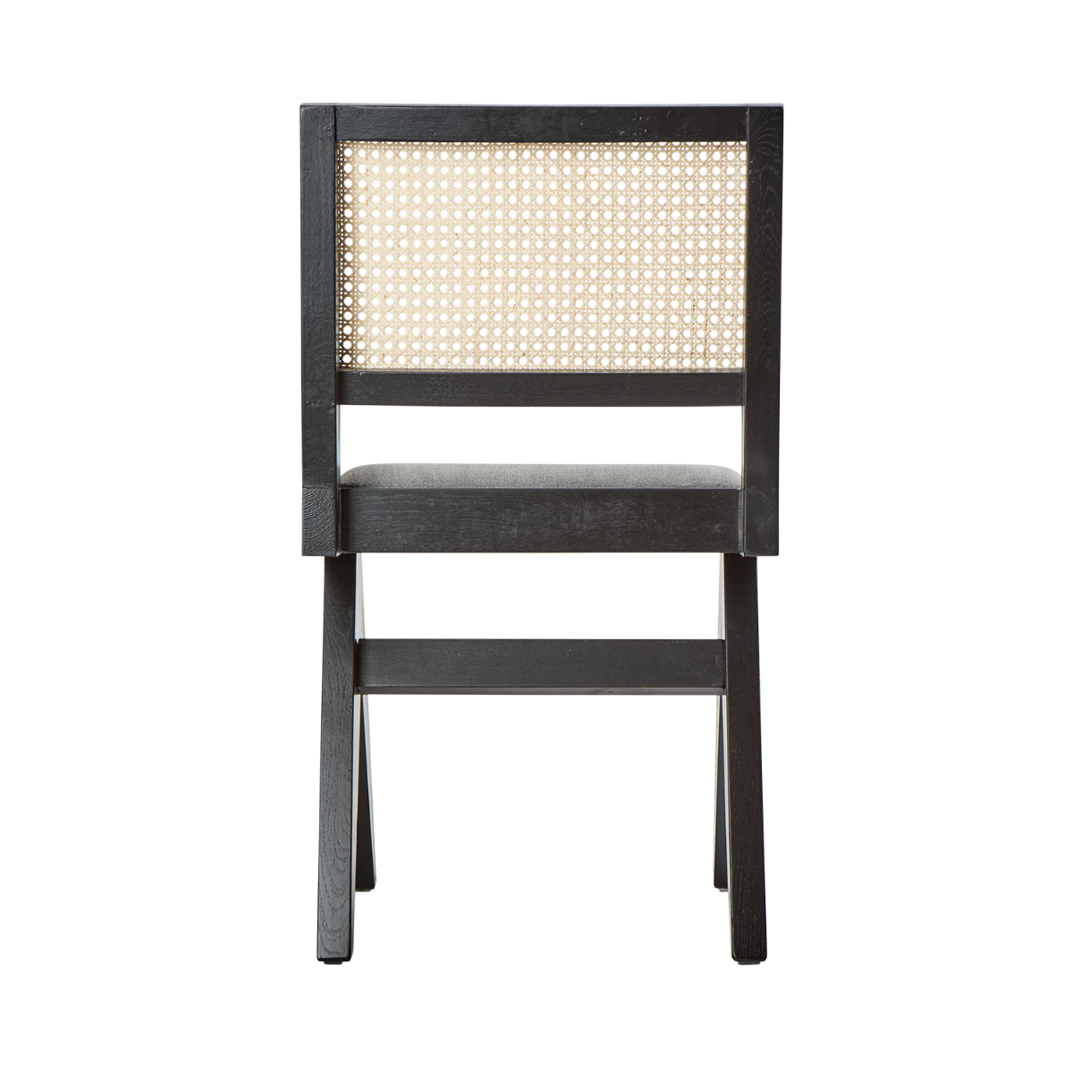 Lexi Scissor Leg Side Chair Black Frame Grey Fabric, W 53cm x D 56cm x H 81cm (RRP $329) - Image 4