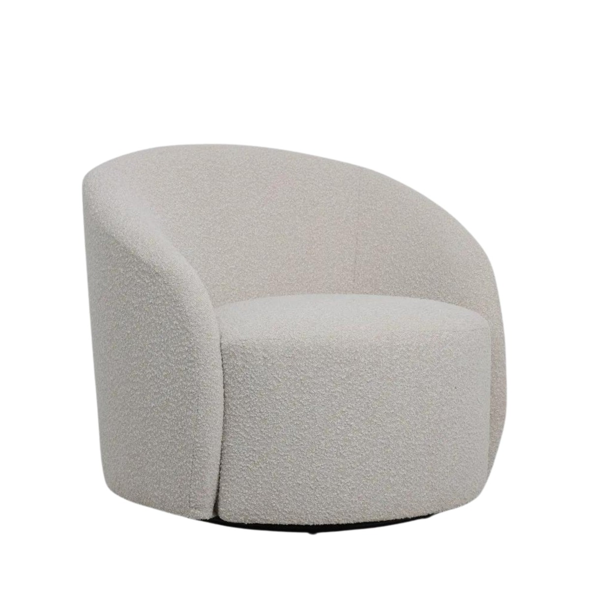 Sierra Swivel Chair Boucle White, W 87cm x D 86cm x H 78cm (RRP $1199) - Image 2