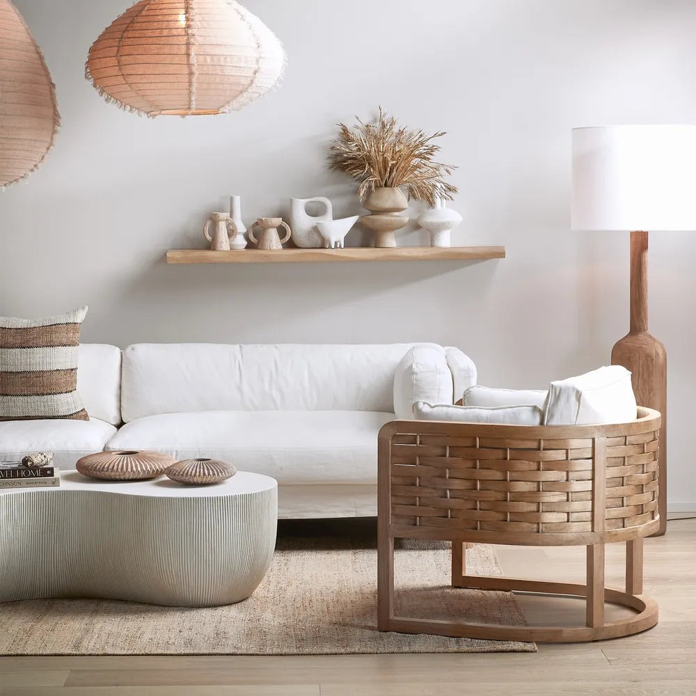 Weave Occasional Chair Natural, W 78cm x D 78cm x H 73cm (RRP $1299) - Image 3