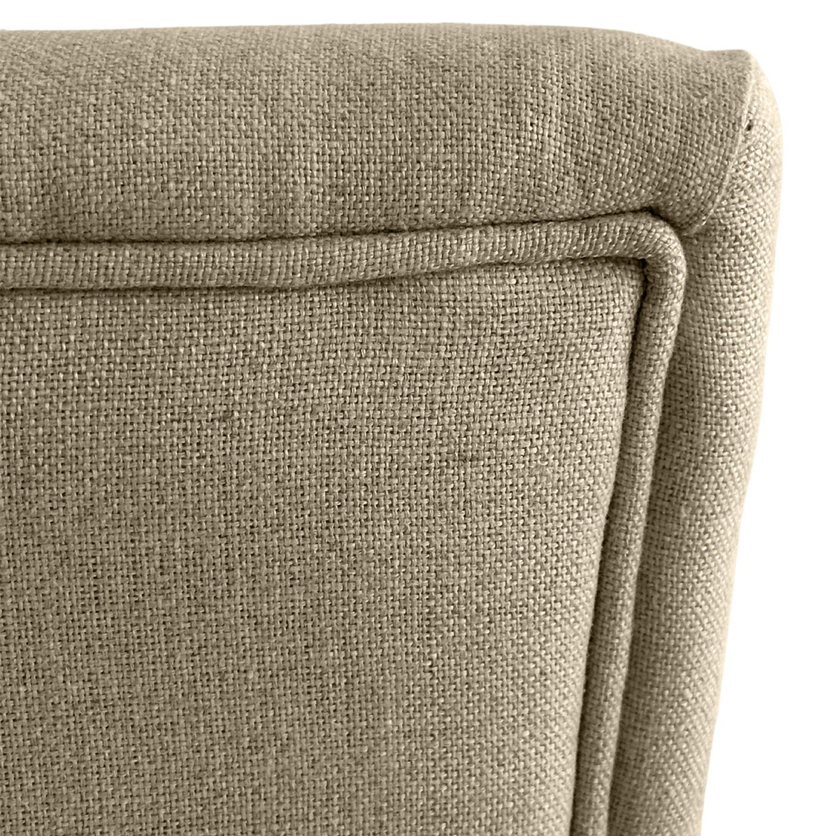 Diana Buttoned Hamptons Dining Chair Linen Blend Beige, W 52cm D 51cm H 110cm (RRP $499) - Image 9