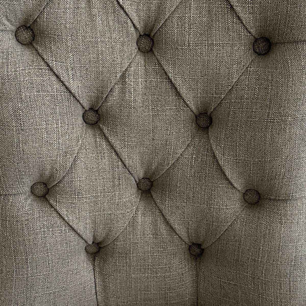 Diana Buttoned Hamptons Dining Chair Linen Blend Grey, W 52cm D 51cm H 110cm (RRP $499) - Image 8
