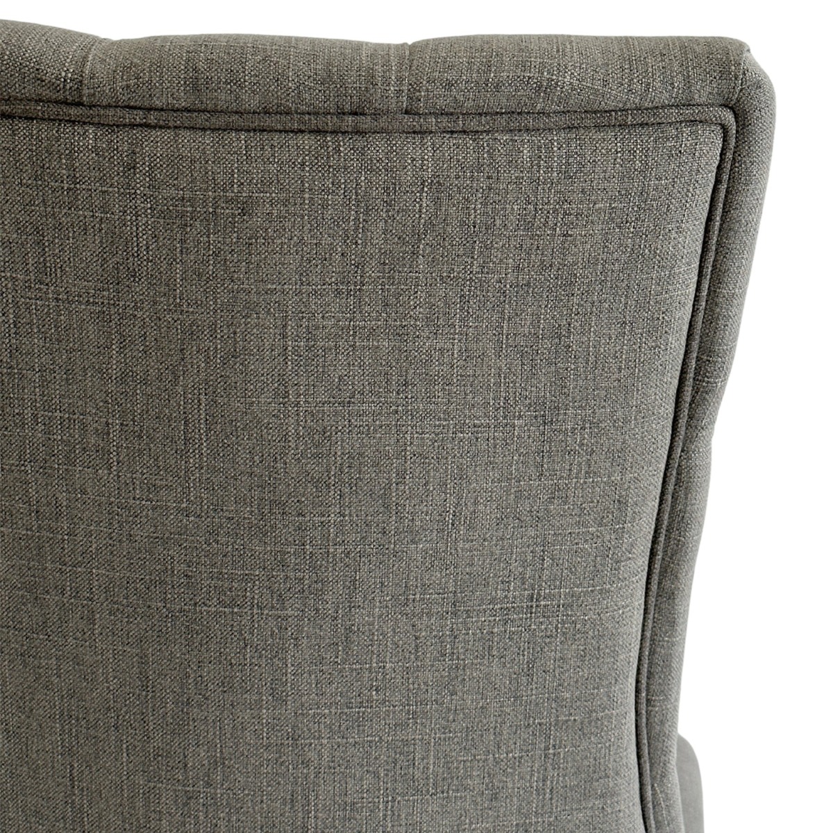Diana Buttoned Hamptons Dining Chair Linen Blend Grey, W 52cm D 51cm H 110cm (RRP $499) - Image 9