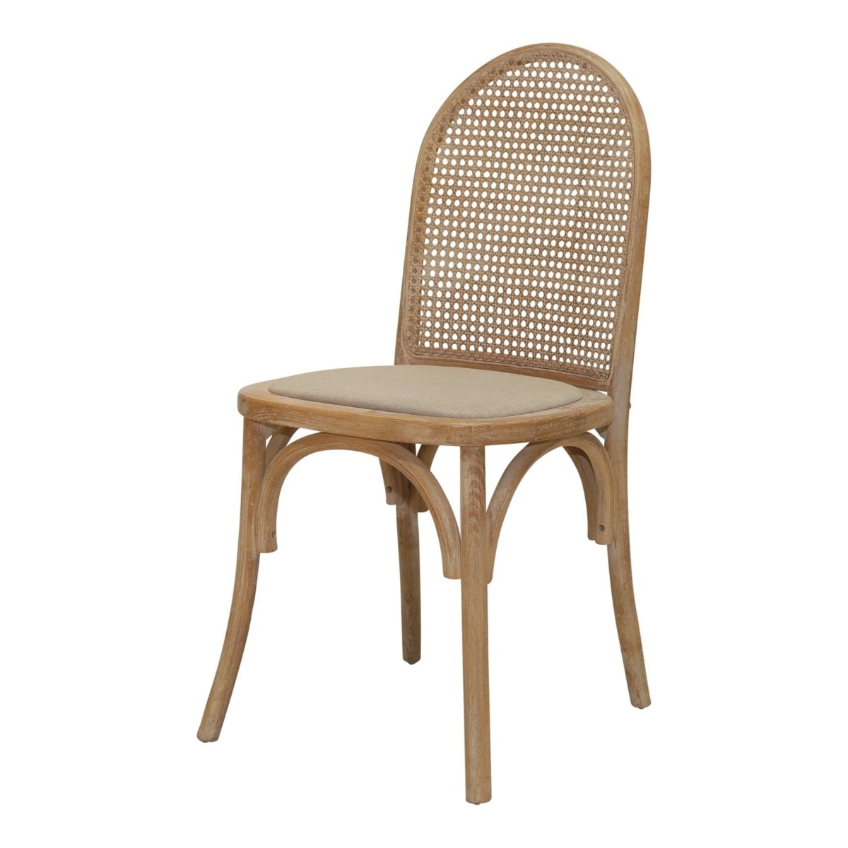 Alwyn Rattan Elm Wood Dining Chair Grey Dust, W 45cm D 50cm H 87.5cm (RRP $425) - Image 3