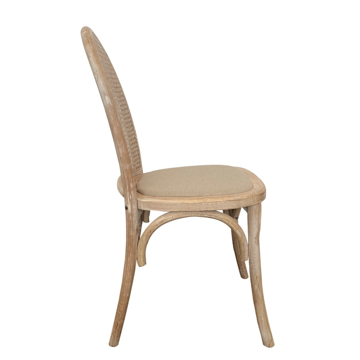 Alwyn Rattan Elm Wood Dining Chair Grey Dust, W 45cm D 50cm H 87.5cm (RRP $425) - Image 4