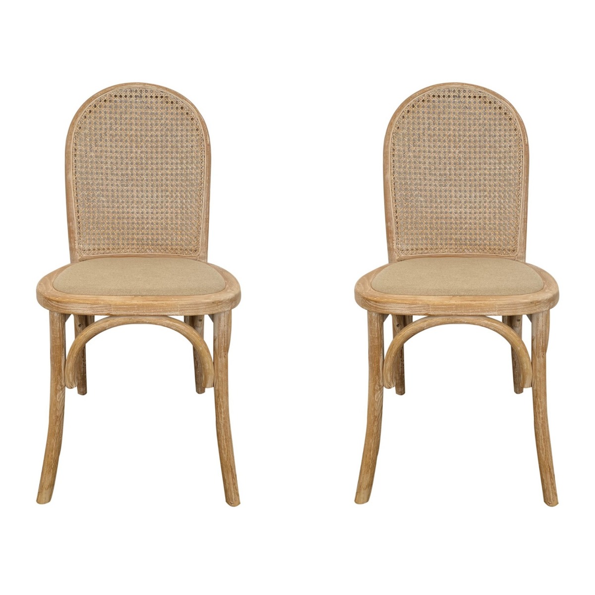Alwyn Rattan Elm Wood Dining Chair Grey Dust, W 45cm D 50cm H 87.5cm (RRP $425) - Image 6