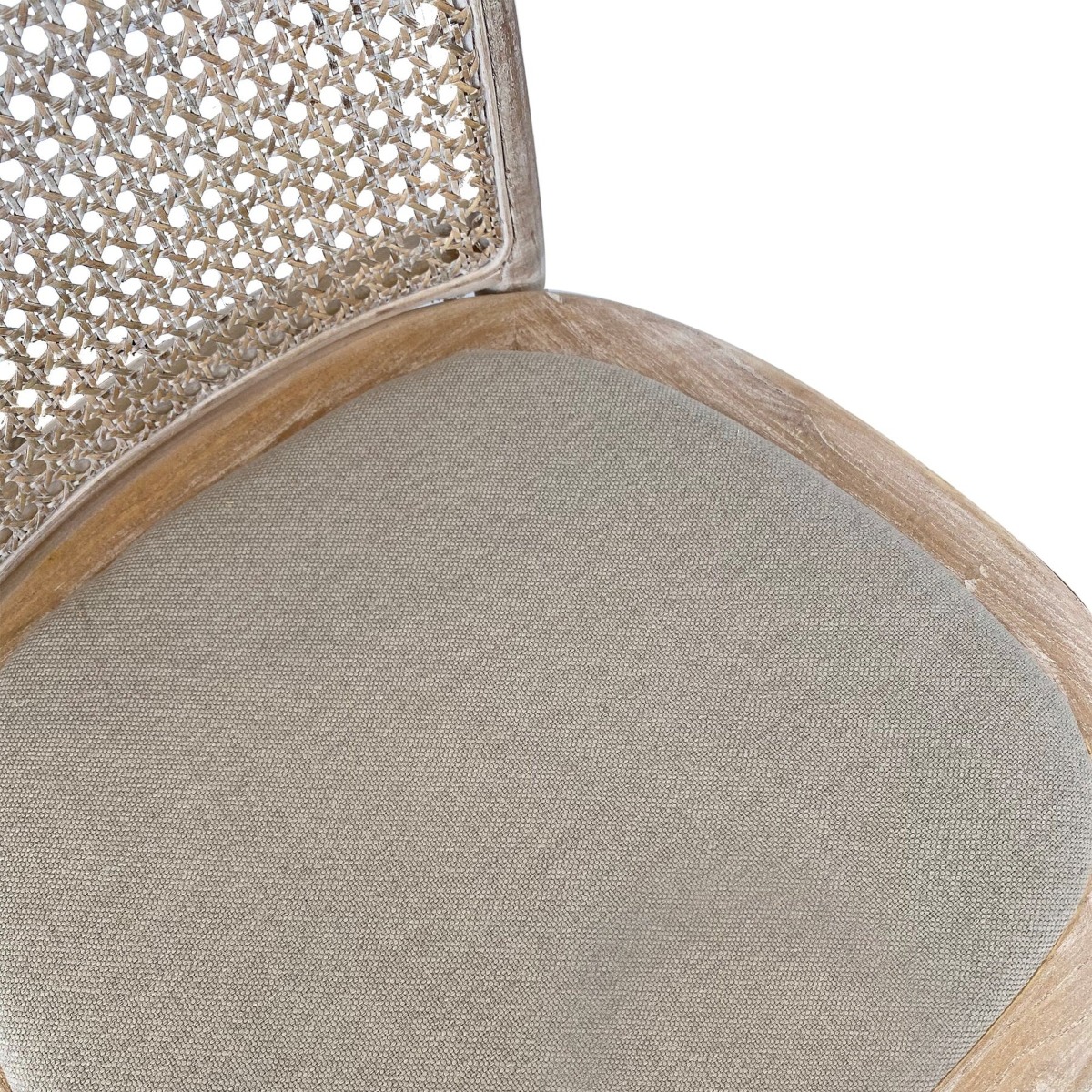 Alwyn Rattan Elm Wood Dining Chair Grey Dust, W 45cm D 50cm H 87.5cm (RRP $425) - Image 7