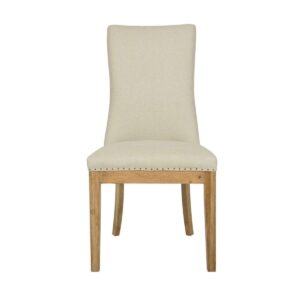 wp-image-tigress-46218.jpg Oakwood Hamptons Linen Dining Chair Natural W/ Studs, W 52cm D 64cm H 101cm (RRP $499)