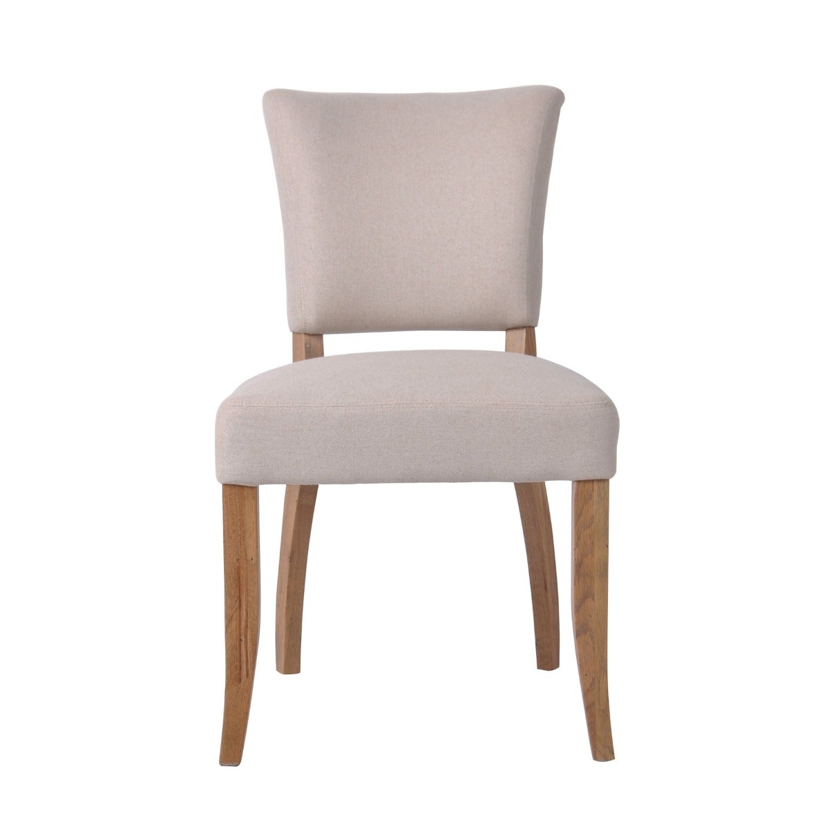 Claude Oakwood Dining Chair Beige, W 52cm D 62cm H 90.5cm (RRP $399)