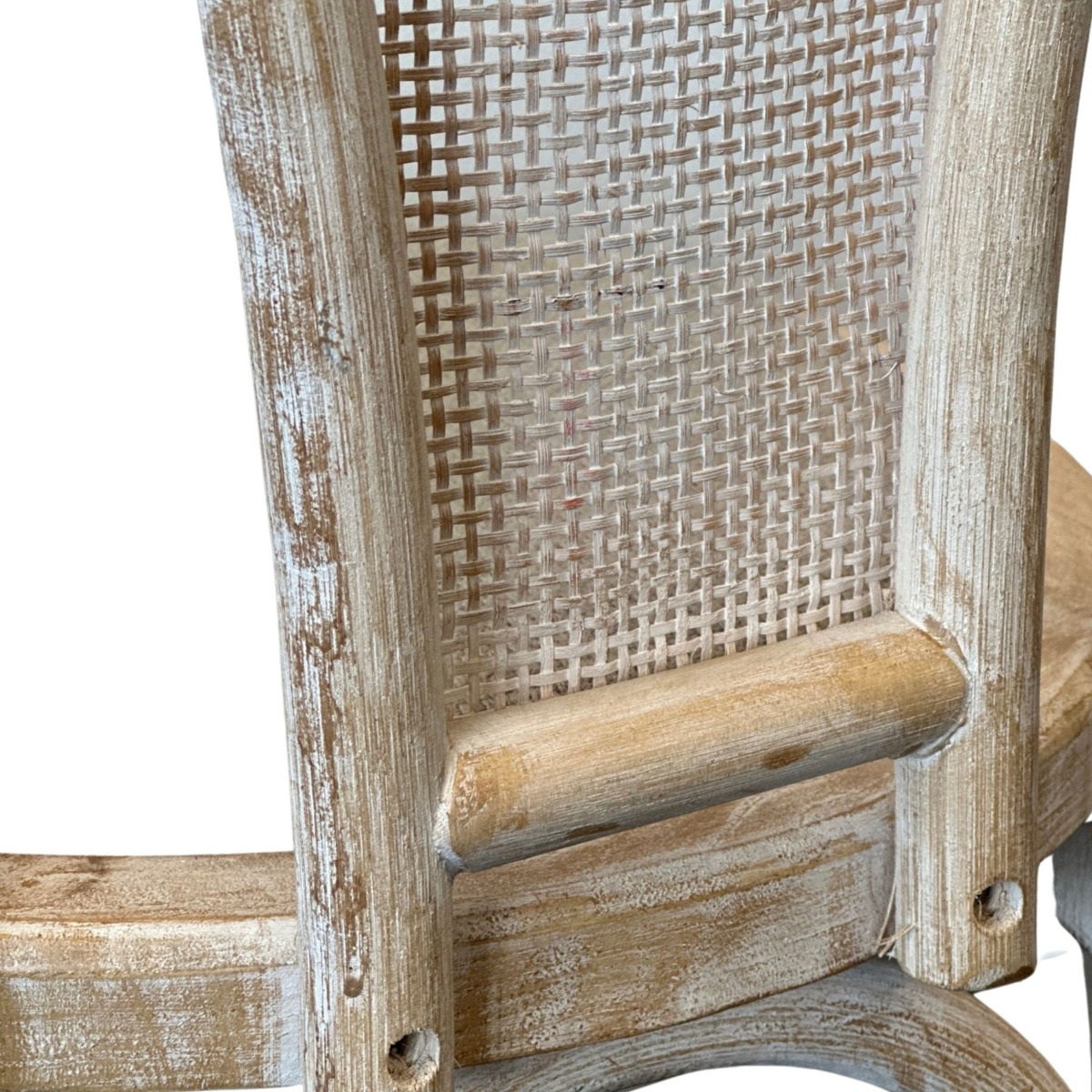 Round Rattan Back Elm Wood Dining Chair Natural, W 52cm D 45cm H 89cm (RRP $349) - Image 5