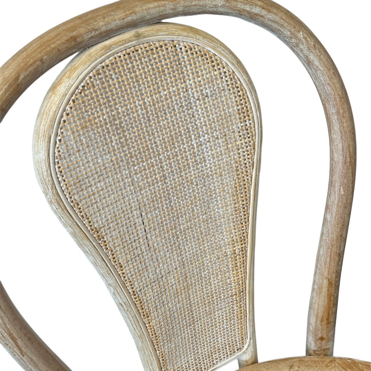Round Rattan Back Elm Wood Dining Chair Natural, W 52cm D 45cm H 89cm (RRP $349) - Image 7
