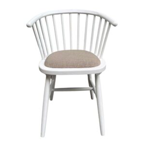 wp-image-tigress-46283.jpg Round Curved Strip Back Elm Wood Dining Chair White Light Grey, W 56cm D 50cm H 80cm (RRP $369)
