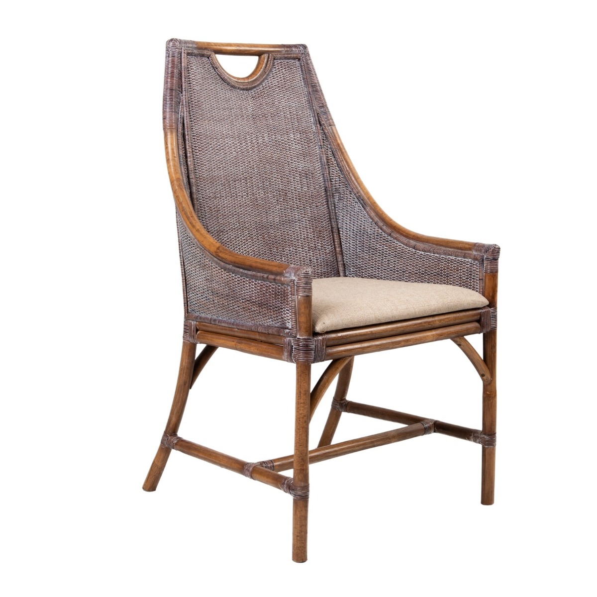 William Bamboo Dining Chair Brown, W 56 D 63 H 99cm (RRP $489) - Image 2