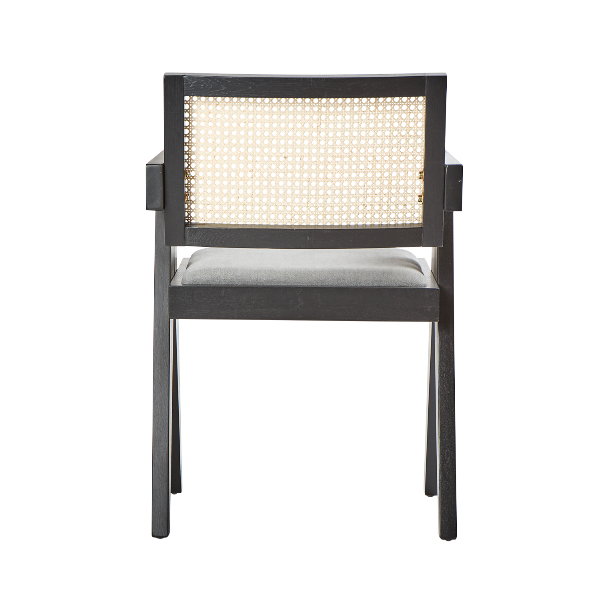 Lexi Scissor Leg Armchair Black Frame Grey Fabric, W 53cm x D 56cm x H 80cm (RRP $349) - Image 4