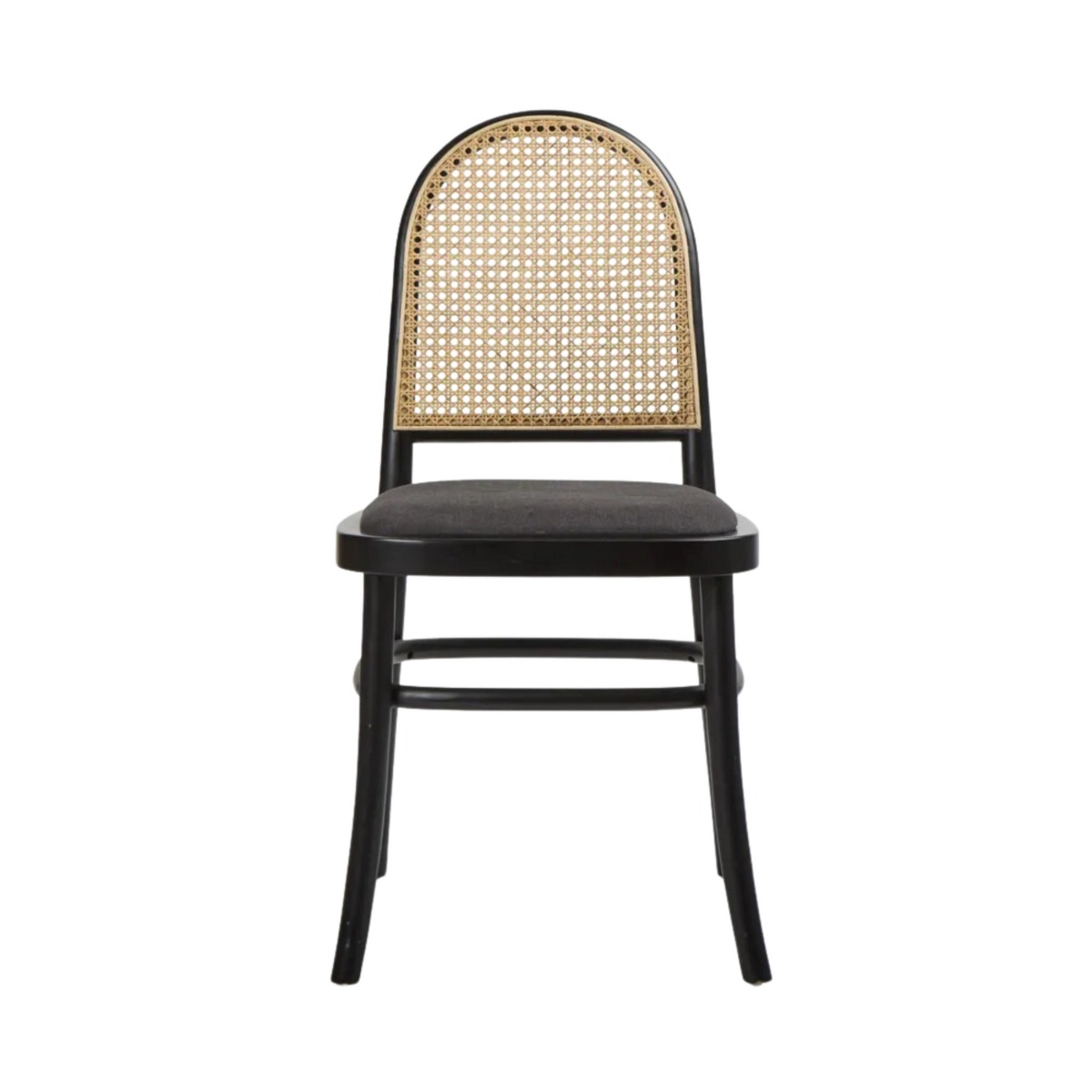 Clements Dining Chair Black, L 54cm W 45cm H 90cm (RRP $599)