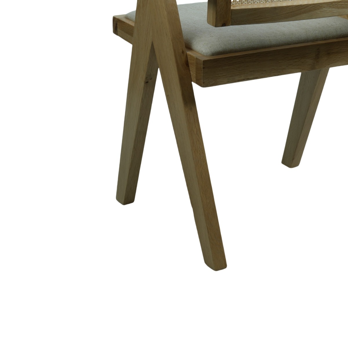 Lexi Scissor Leg Armchair Oak Frame Natural Fabric, W 53cm x D 56cm x H 80cm (RRP $349) - Image 5