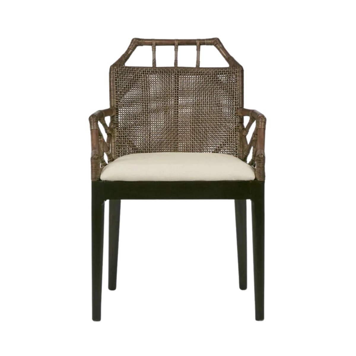 Baker Dining Chair with arms Soil Brown, W 60 D 58 H 88cm (RRP $695)