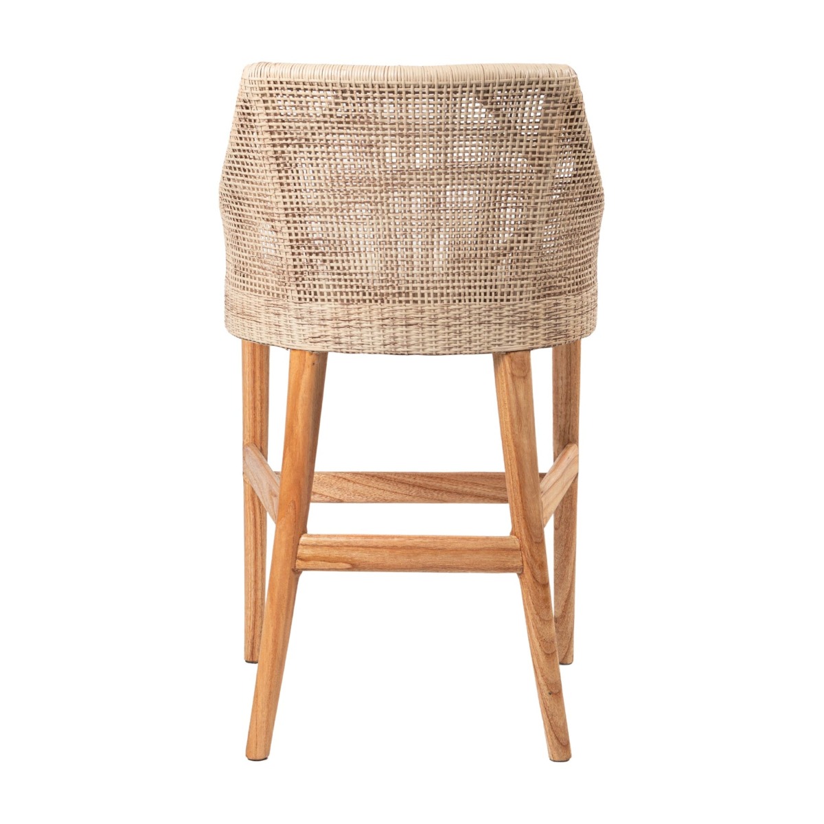 BLACK FRIDAY SALE Charlotte Rattan Counter Stool Natural Whitewash, W 54 D 56 H 91cm (RRP $570) - Image 4