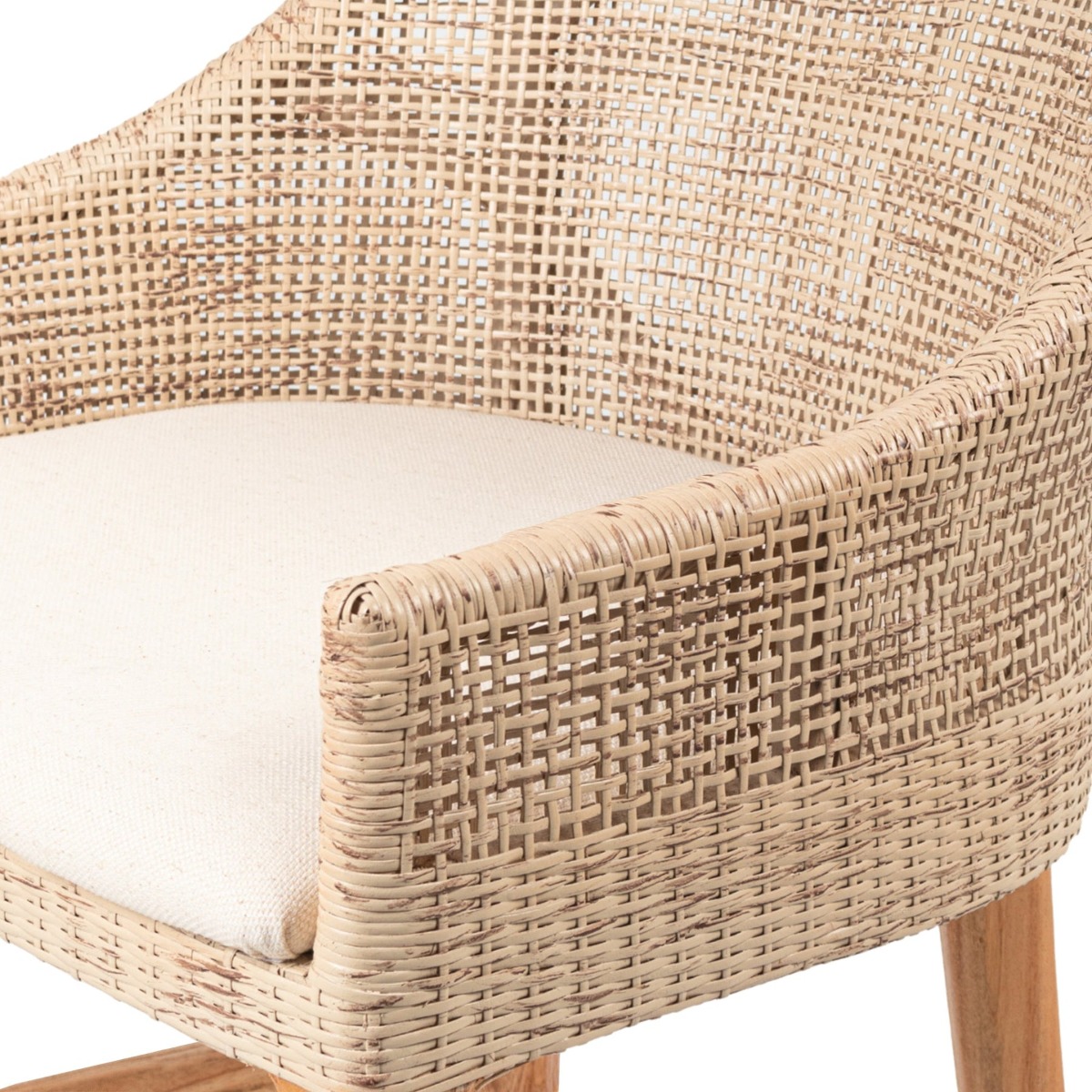 BLACK FRIDAY SALE Charlotte Rattan Counter Stool Natural Whitewash, W 54 D 56 H 91cm (RRP $570) - Image 8